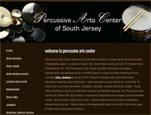 Tablet Screenshot of percussiveartscenter.com
